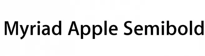 Myriad Apple Semibold  les polices de caractères gratuit tlcharger