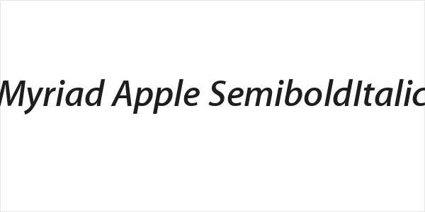 Myriad Apple SemiboldItalic Logo