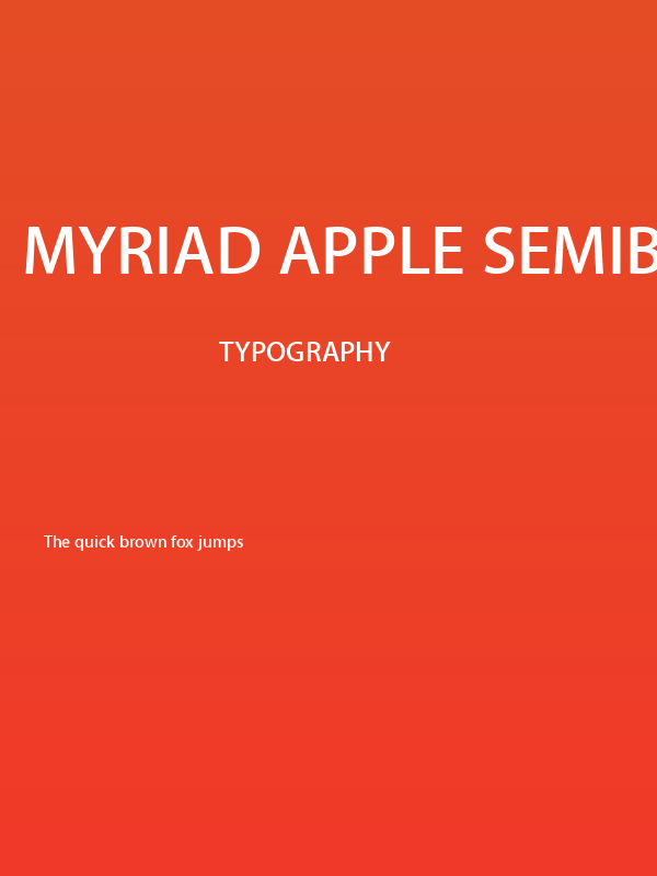 Myriad Apple Semibold Poster