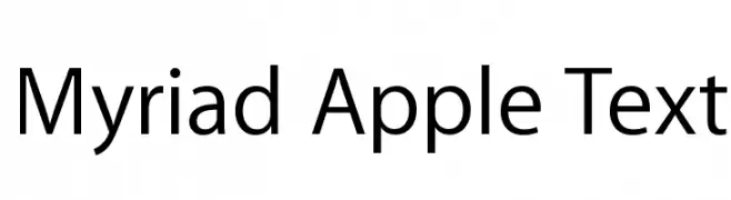 Myriad Apple Text  Free Fonts Download