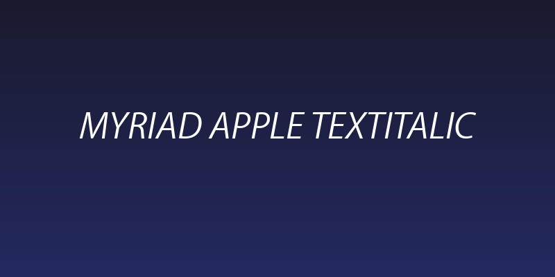 Myriad Apple TextItalic Social Header