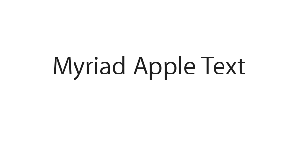 Myriad Apple Text Logo