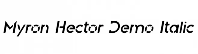 Myron Hector Demo Italic  Fuentes Gratis Descargar