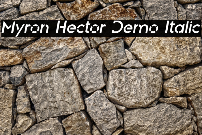 Myron Hector Demo Italic Example 1