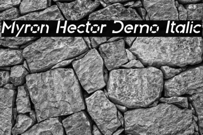 Myron Hector Demo Italic Font examples