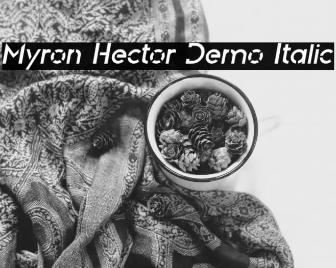 Myron Hector Demo Italic Font examples