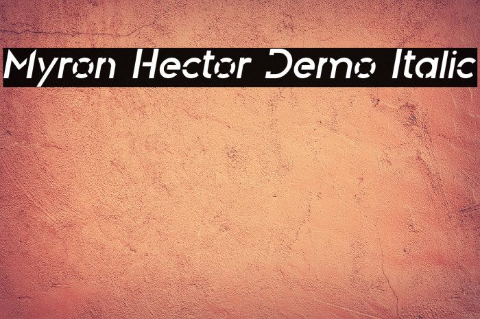 Myron Hector Demo Italic Example 3