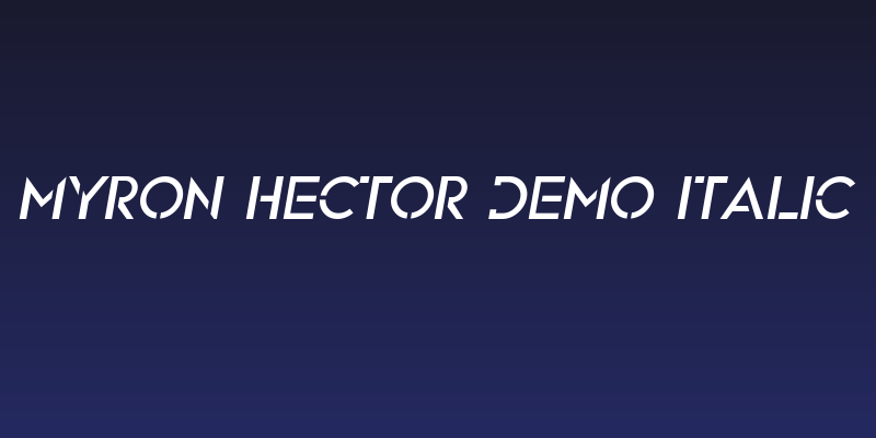 Myron Hector Demo Italic Social Header