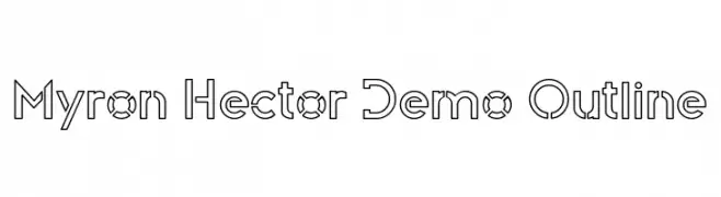 Myron Hector Demo Outline  Frei Schriftart Herunterladen