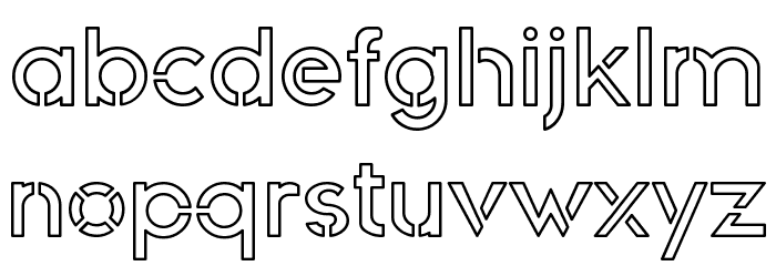 Myron Hector Demo Outline Font LOWERCASE