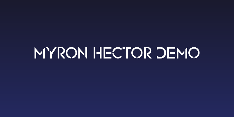 Myron Hector Demo Social Header