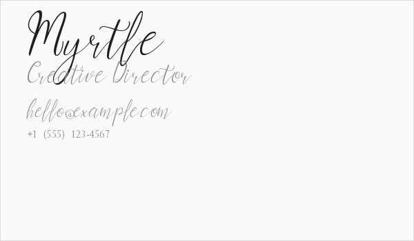 Myrtle Business Card