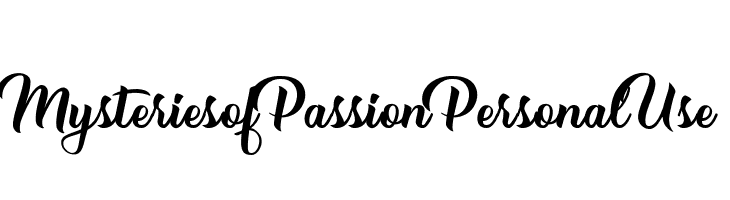 Mysteries of Passion Personal Use   Free Fonts Download