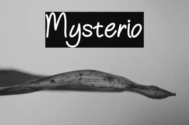 Mysterio Font examples