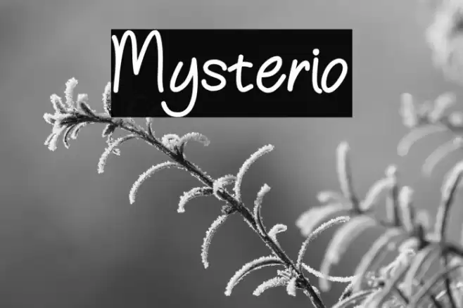 Mysterio Font examples