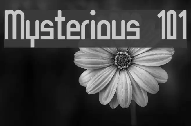 Mysterious 101 Font examples