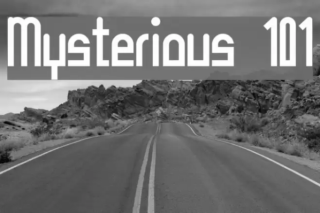 Mysterious 101 Font examples