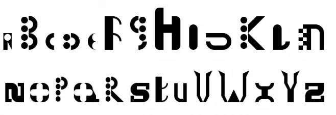 Mysterious Buschfort Regular フォント 小文字