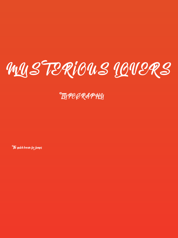 Mysterious Lovers Poster