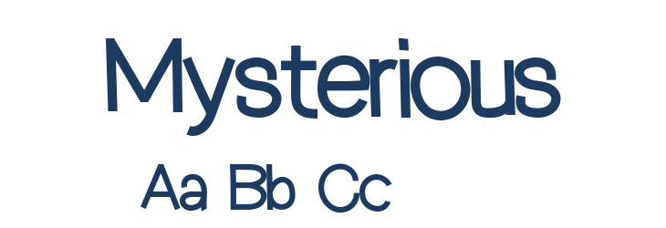 Mysterious Font Preview