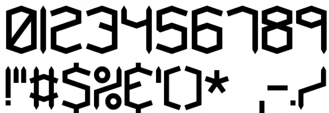 Mysterons BRK Font OTHER CHARS