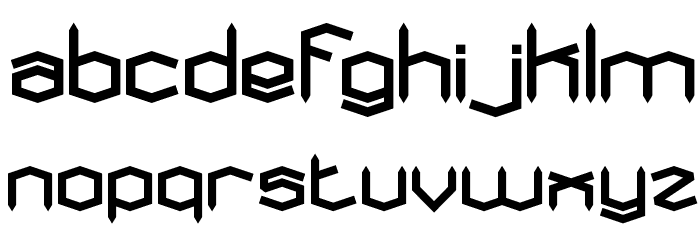 Mysterons BRK Font LOWERCASE