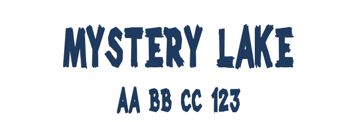Mystery Lake Font Preview