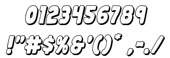 Mystery Mobile 3D Italic Font OTHER CHARS
