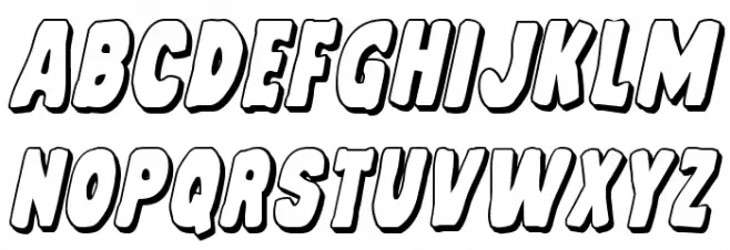 Mystery Mobile 3D Italic Fonte MAIÚSCULAS