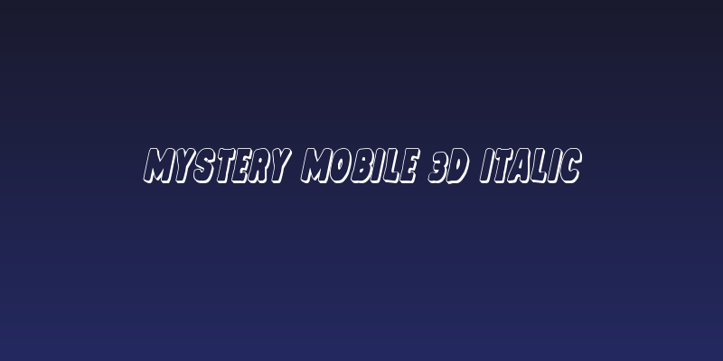 Mystery Mobile 3D Italic Social Header