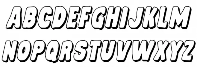 Mystery Mobile 3D Italic Schriftart Kleinbuchstaben