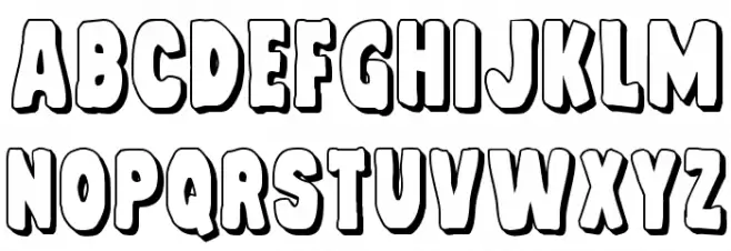 Mystery Mobile 3D Schriftart Groß