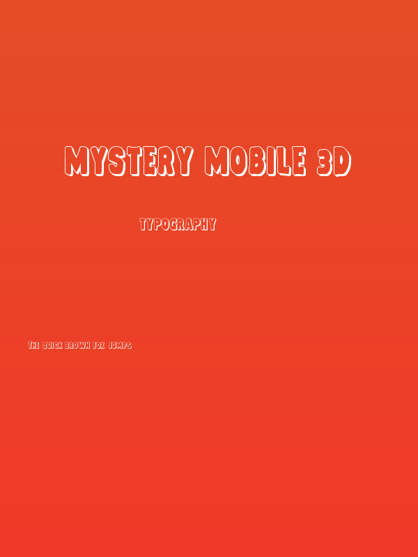 Mystery Mobile 3D Poster