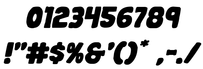 Mystery Mobile Expanded Italic Font OTHER CHARS