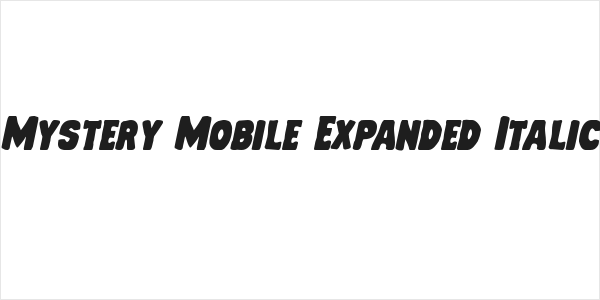 Mystery Mobile Expanded Italic Logo