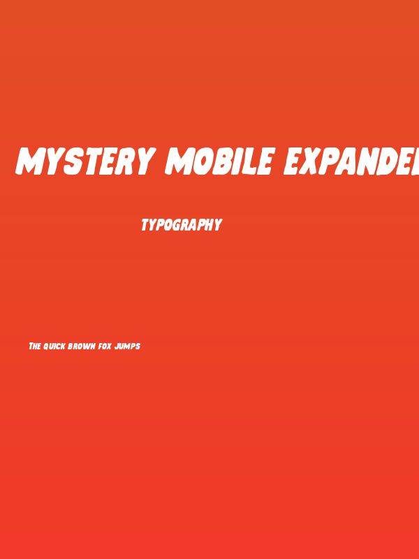 Mystery Mobile Expanded Italic Poster