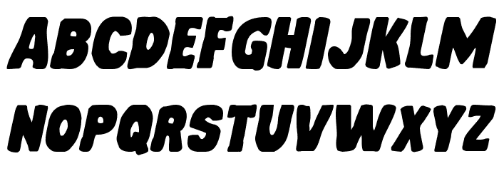 Mystery Mobile Expanded Italic Font LOWERCASE