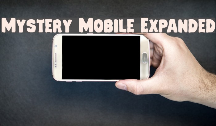 Mystery Mobile Expanded Font examples