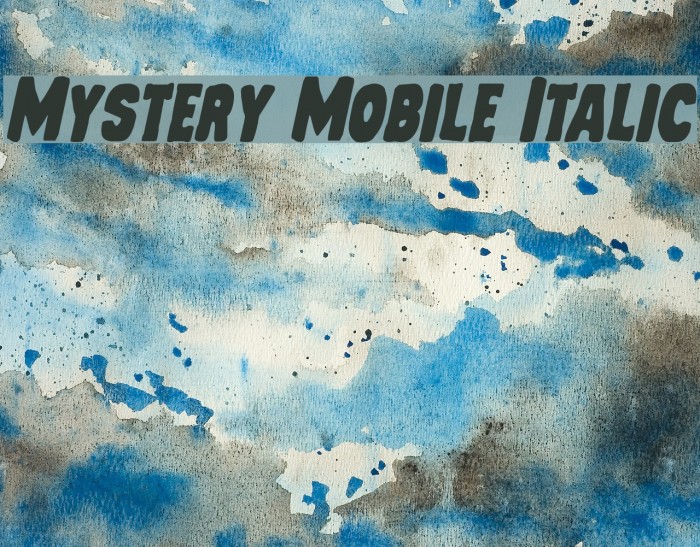 Mystery Mobile Italic Caratteri examples
