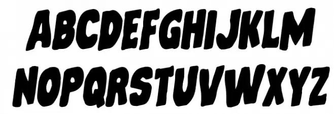 Mystery Mobile Rotalic Font UPPERCASE