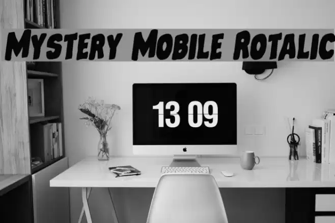 Mystery Mobile Rotalic Font examples