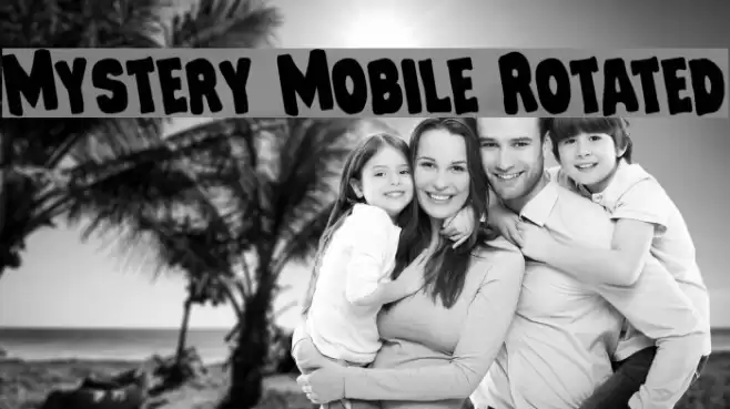 Mystery Mobile Rotated Schriftart examples