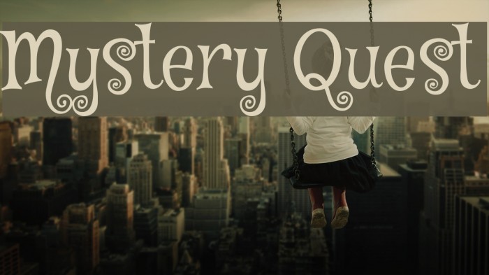 Mystery Quest Font examples