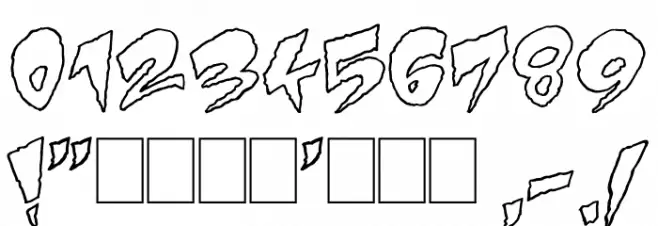 Mystery White Font OTHER CHARS