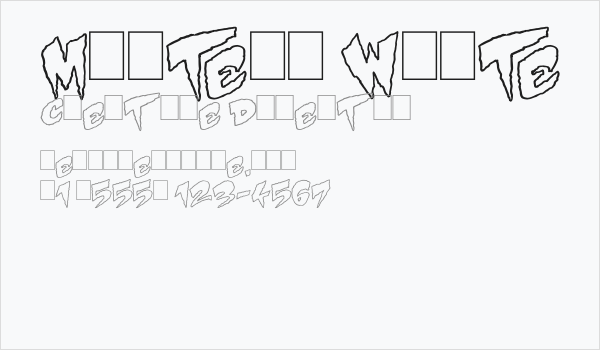 Mystery White Business Card