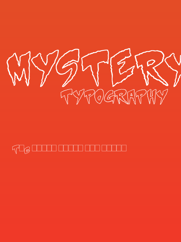 Mystery White Poster