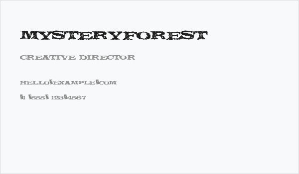 MysteryForest Business Card