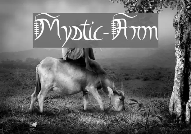Mystic-Arm Font examples