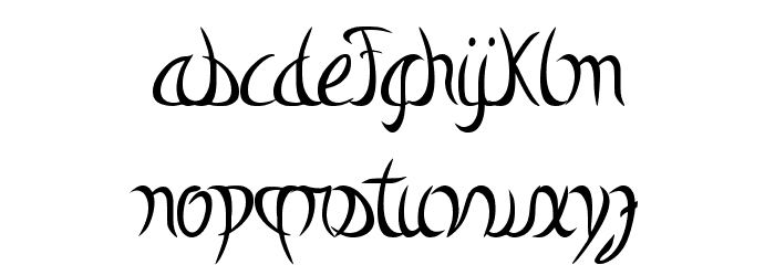 Mystic-Arm Font LOWERCASE