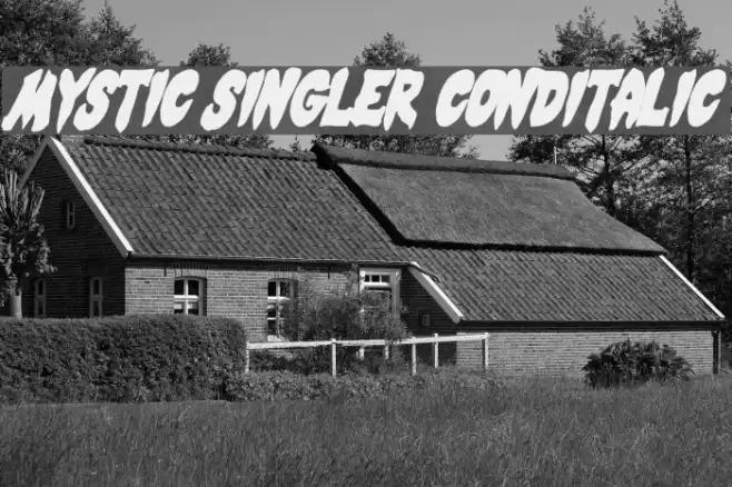 Mystic Singler CondItalic Font examples